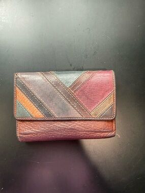Fossil‎ Multi-Color Leather Women's Wallet - Patchwork Design